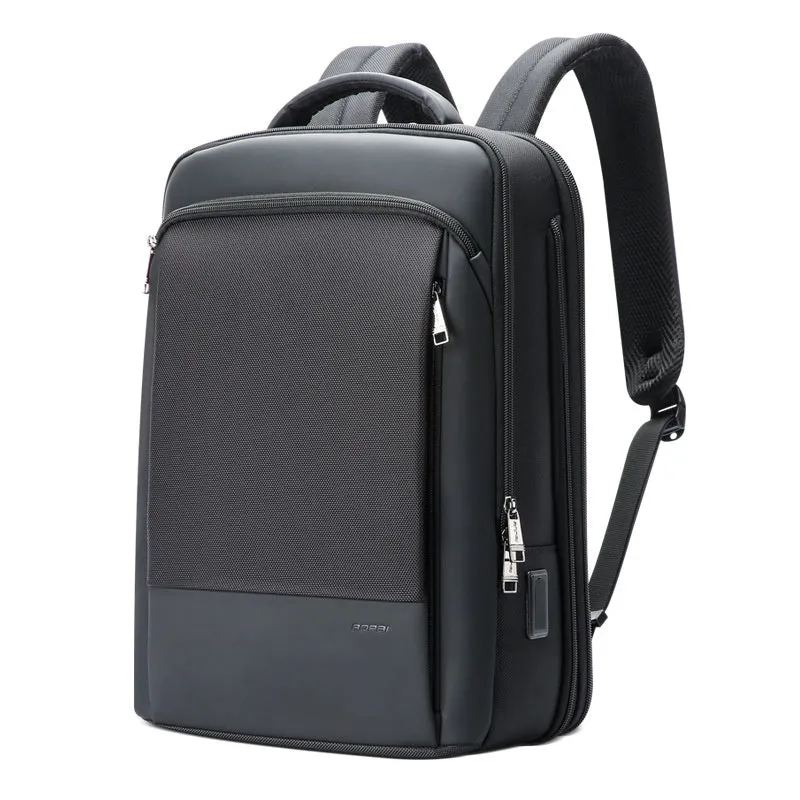 15.6" Laptop Men's Business Breathable Waterproof Expandable Backpack | 2 USB Ports