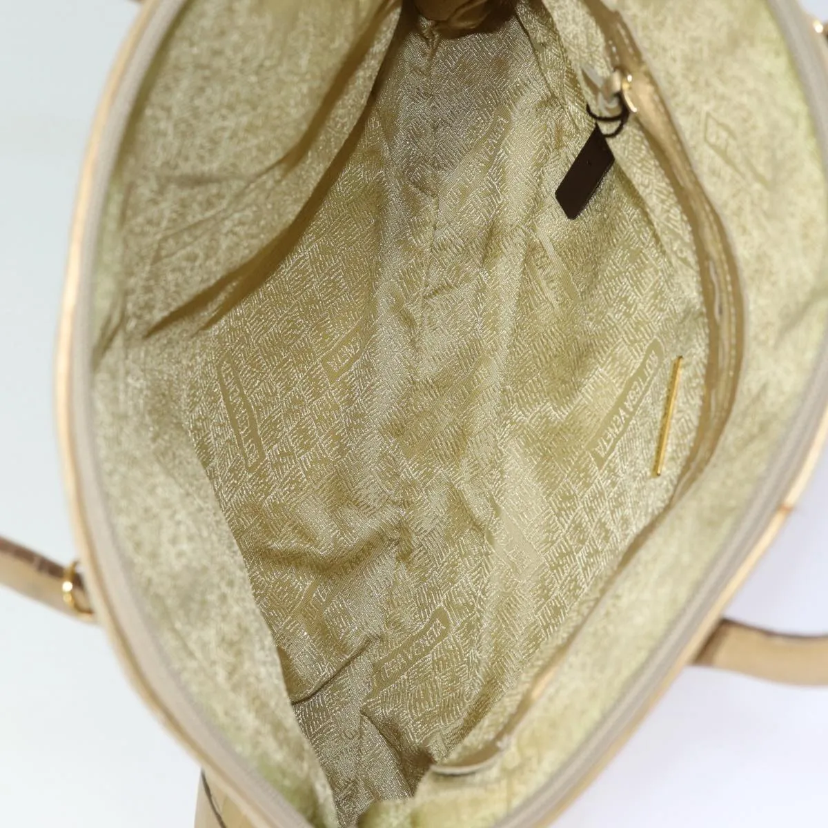 Bottega Veneta Intrecciato Gold Leather Handbag (Pre-Owned)