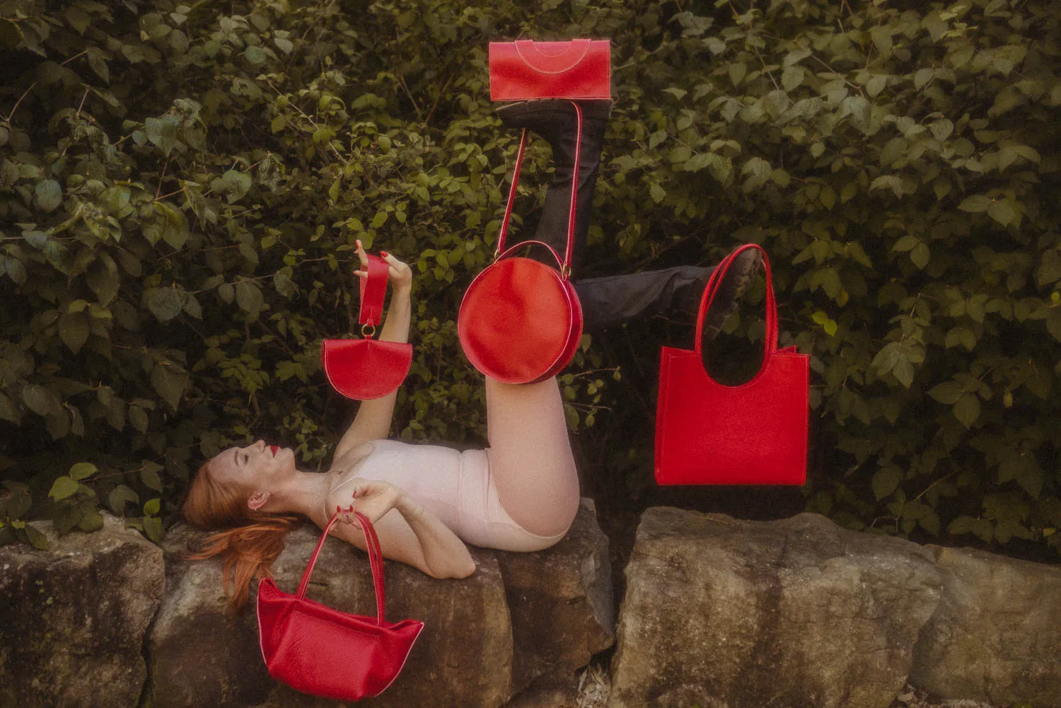 Carly Tote - Pebbled Raspberry