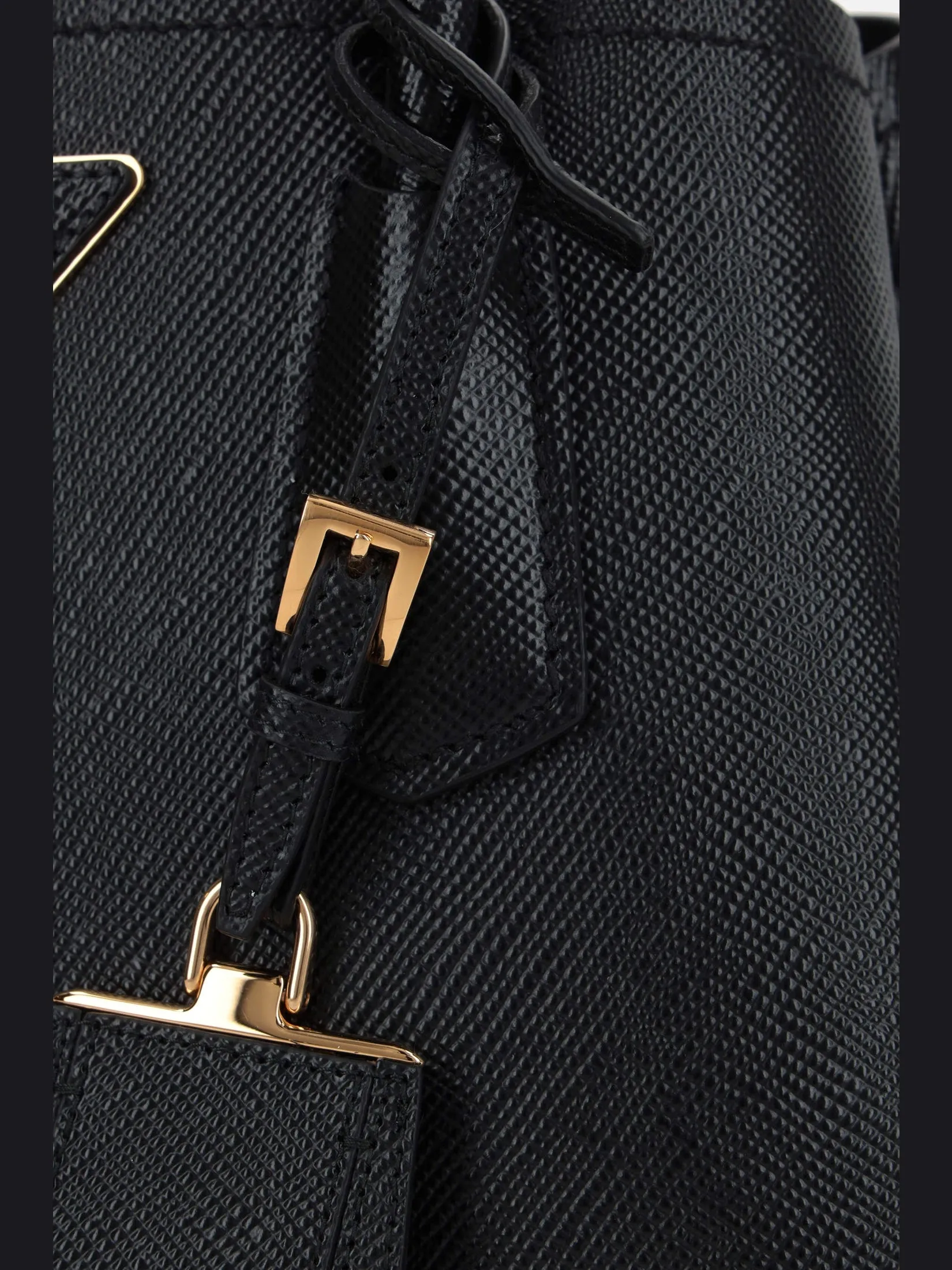 Double Saffiano Leather Handbag