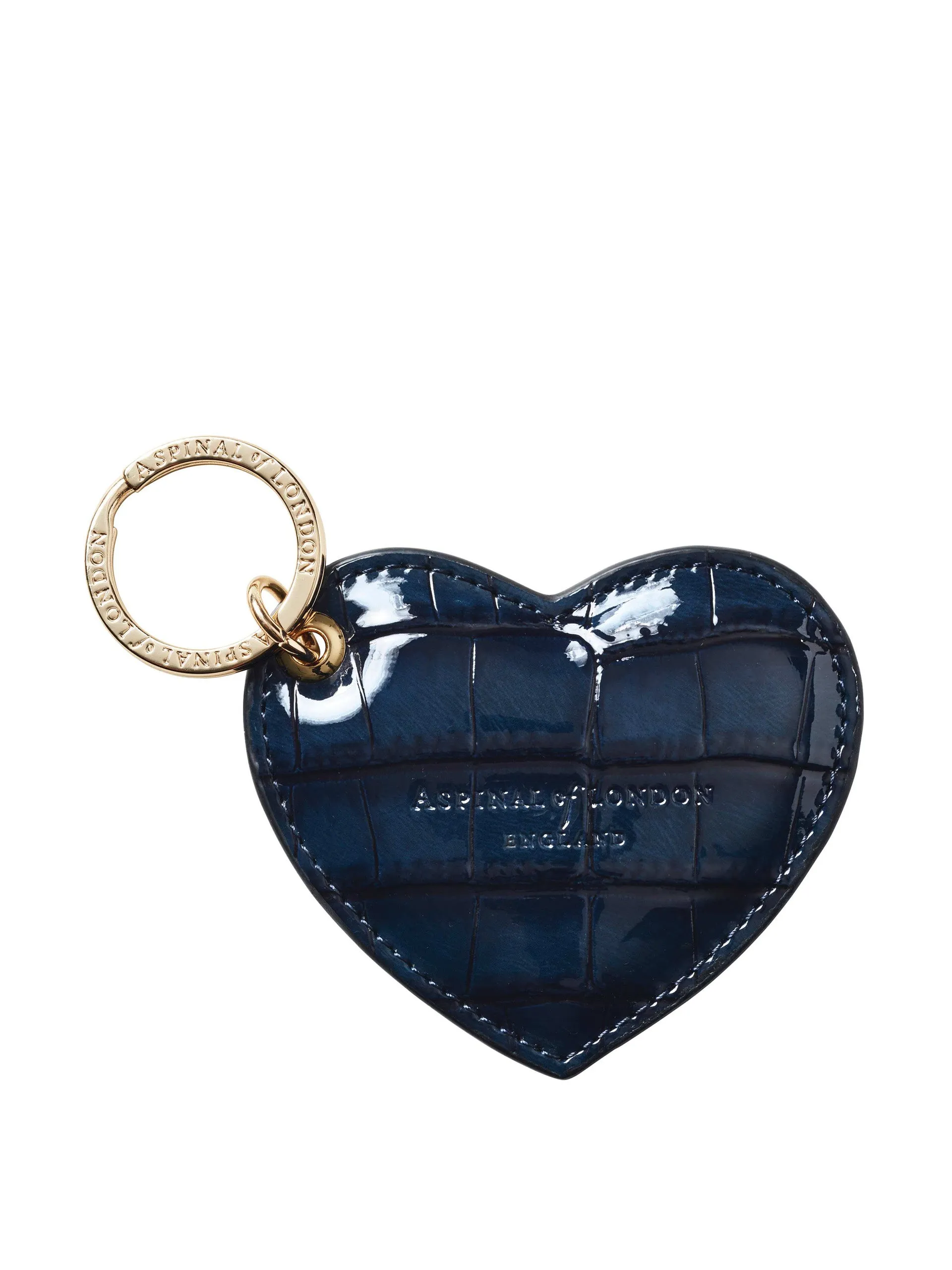 Heart key ring in blue