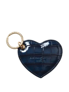 Heart key ring in blue