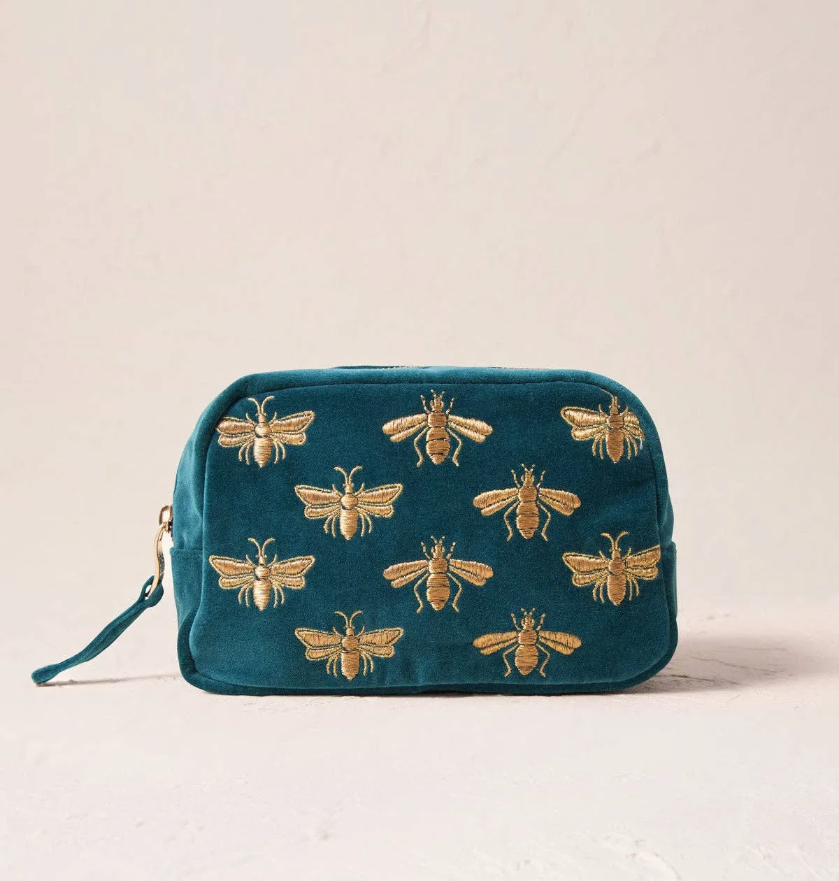 Honey Bee Rich Blue Makeup Bag