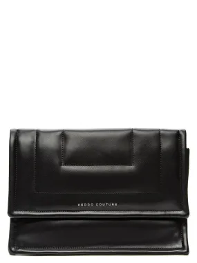 Keddo Couture Black Faux Leather Quilted Handbag