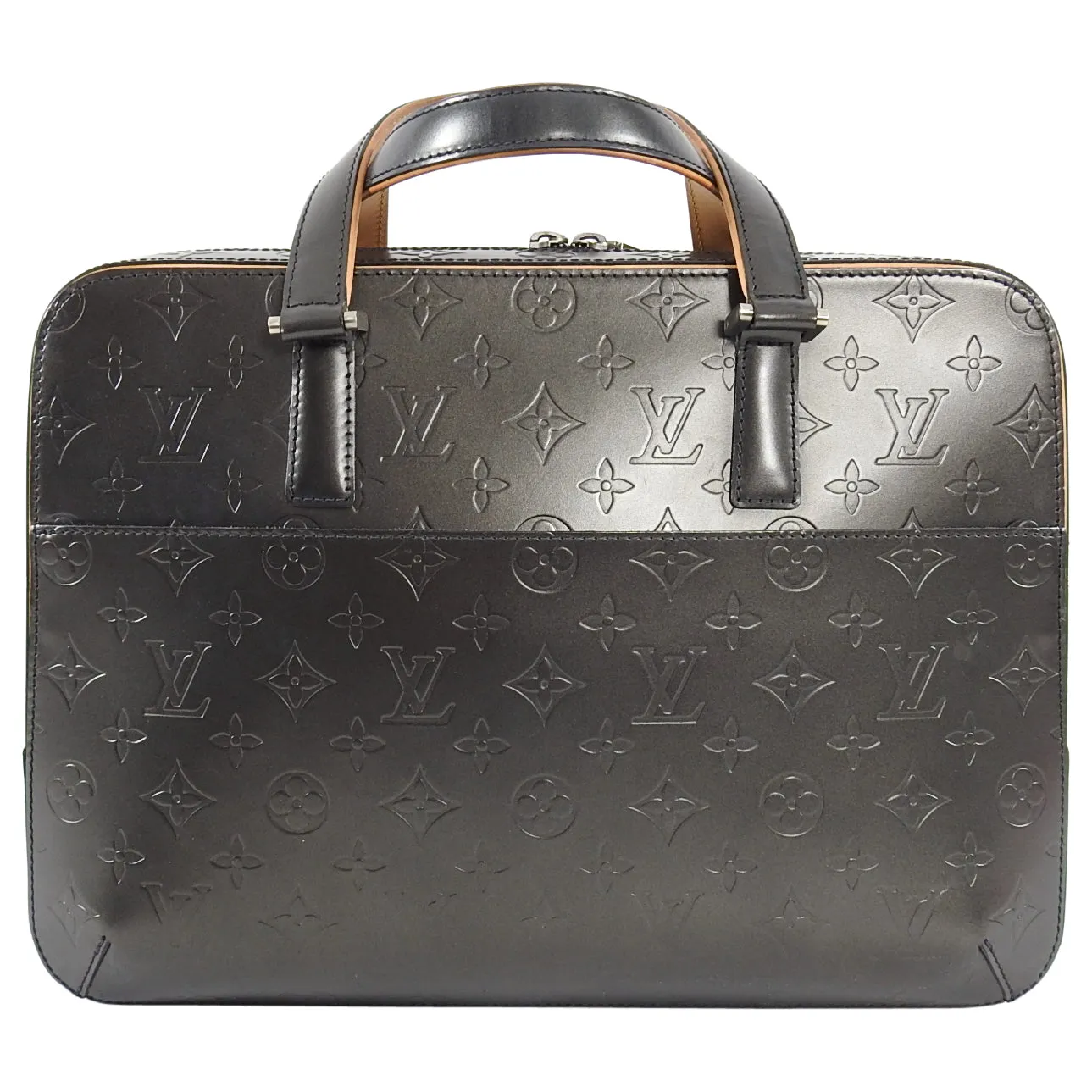 Louis Vuitton Pewter Monogram Mat Maiden Computer Business Tote Bag