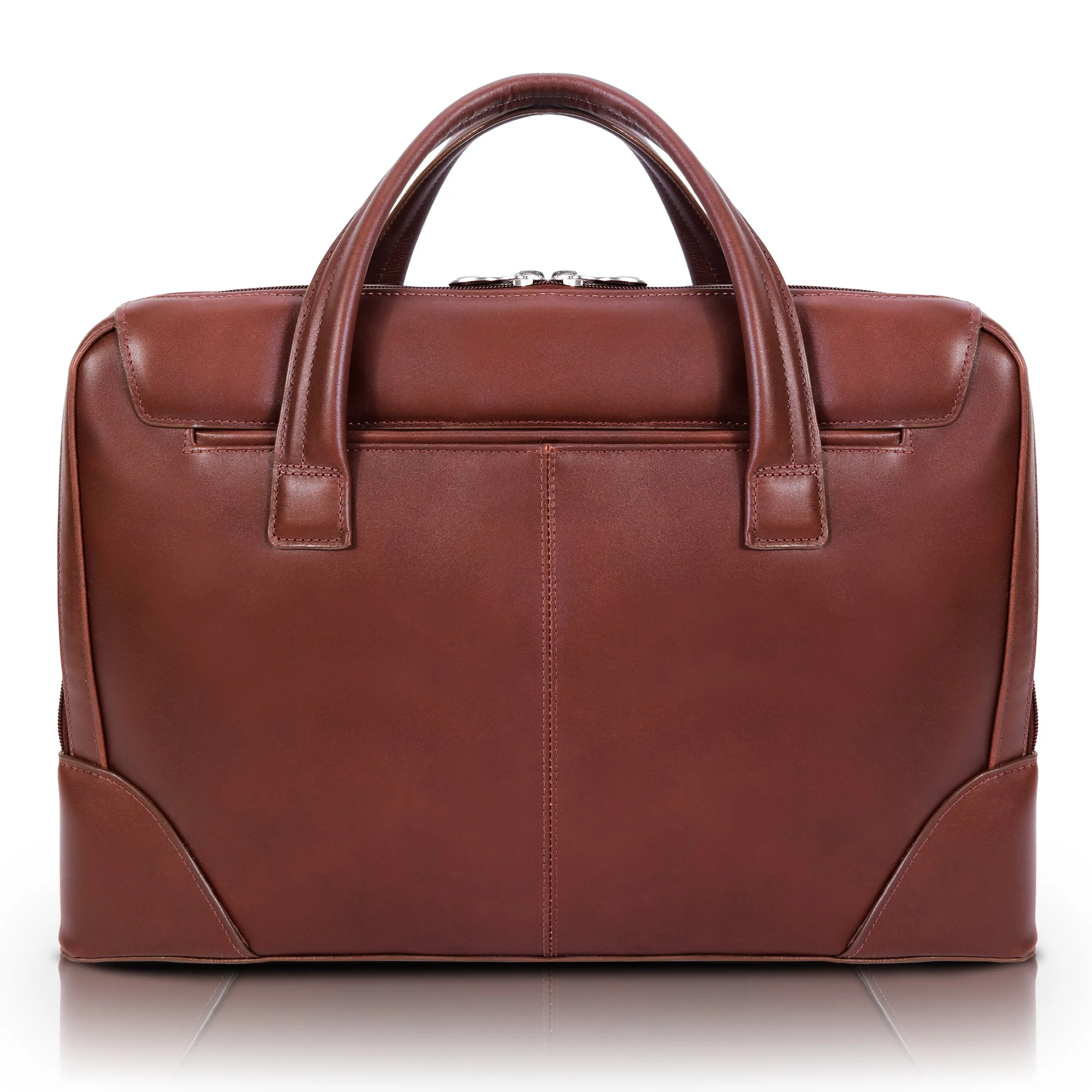 McKlein HARPSWELL 17" Leather Dual Compartment Laptop Briefcase
