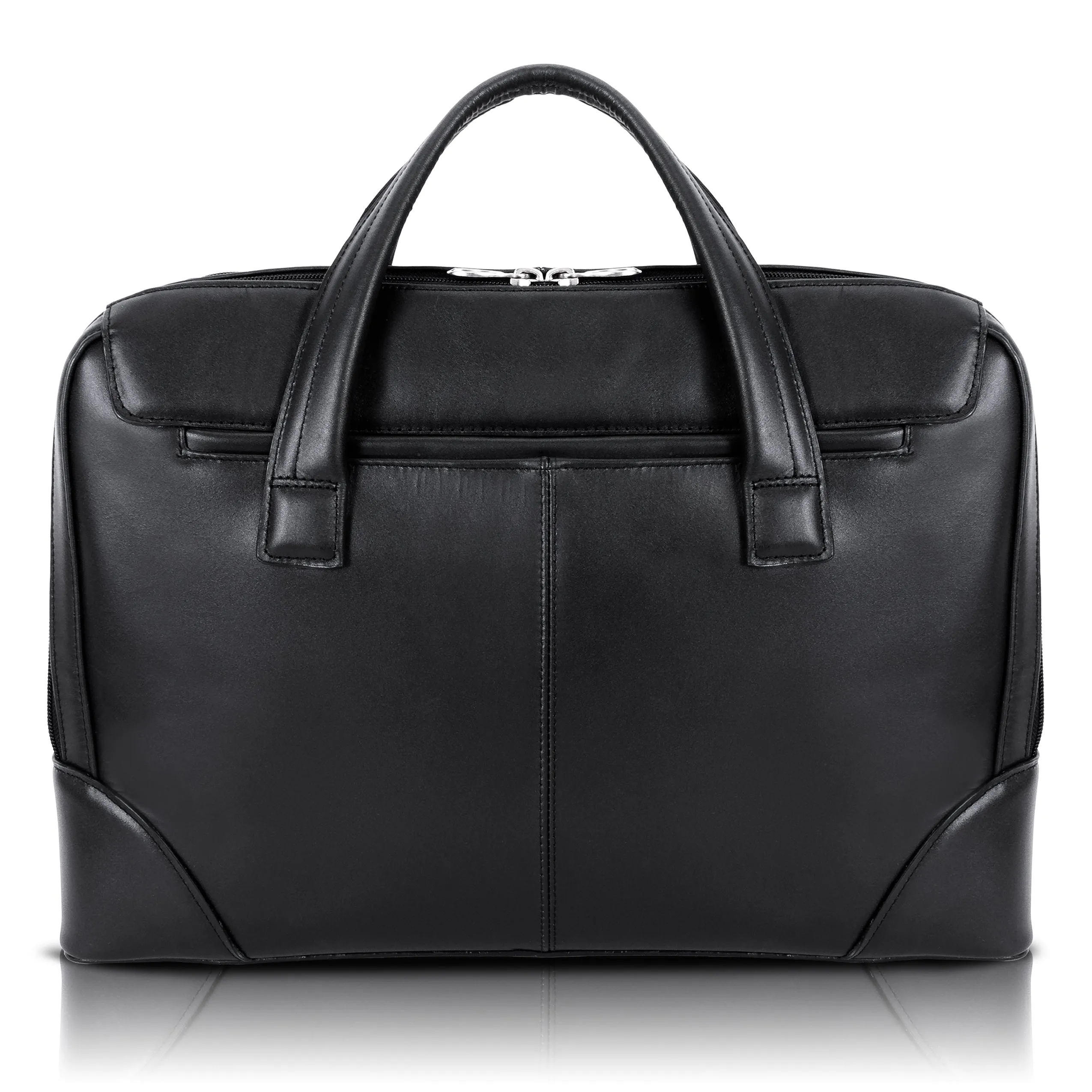 McKlein HARPSWELL 17" Leather Dual Compartment Laptop Briefcase