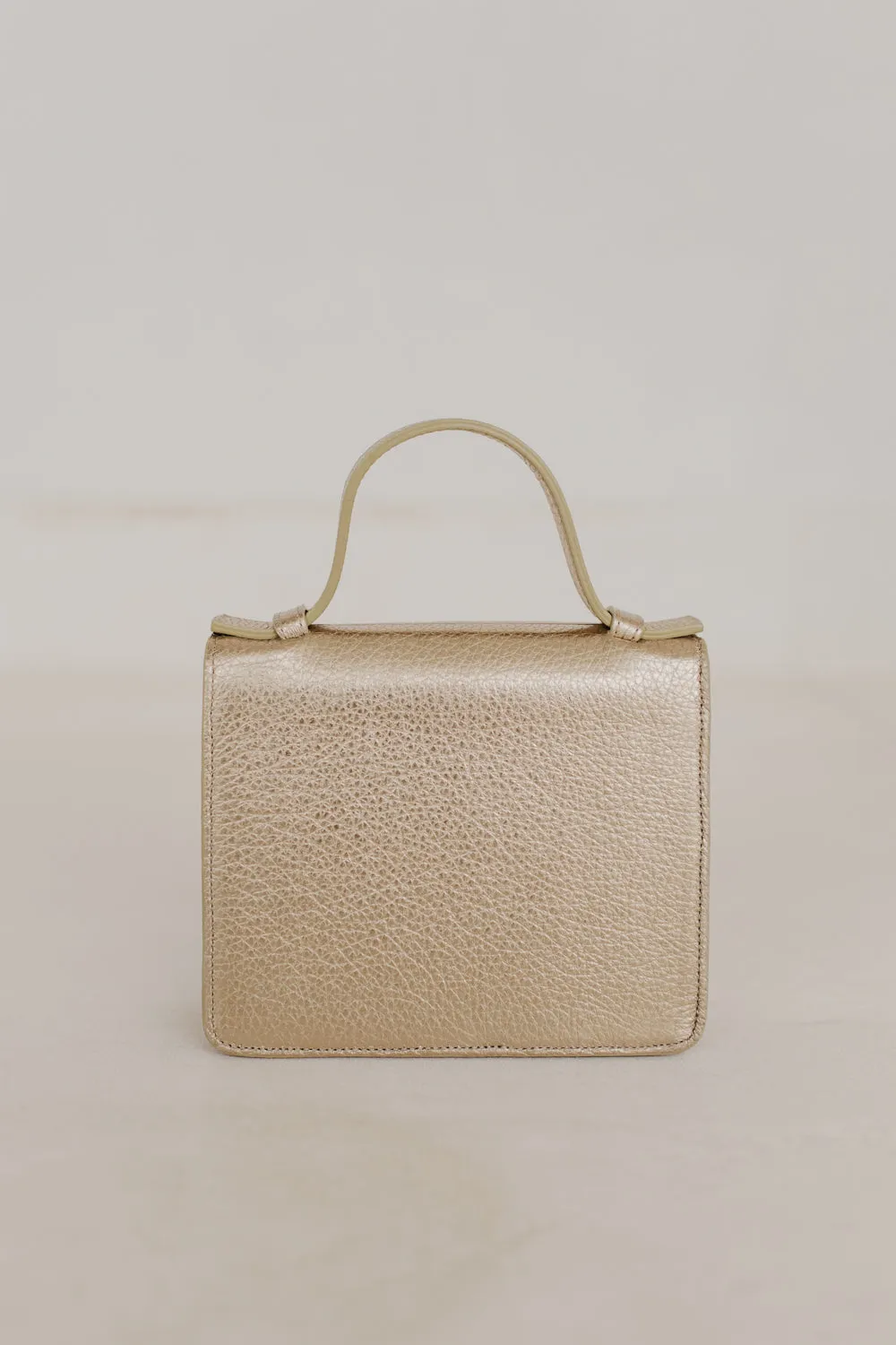 Micro Briefcase | Soft Gold Structured