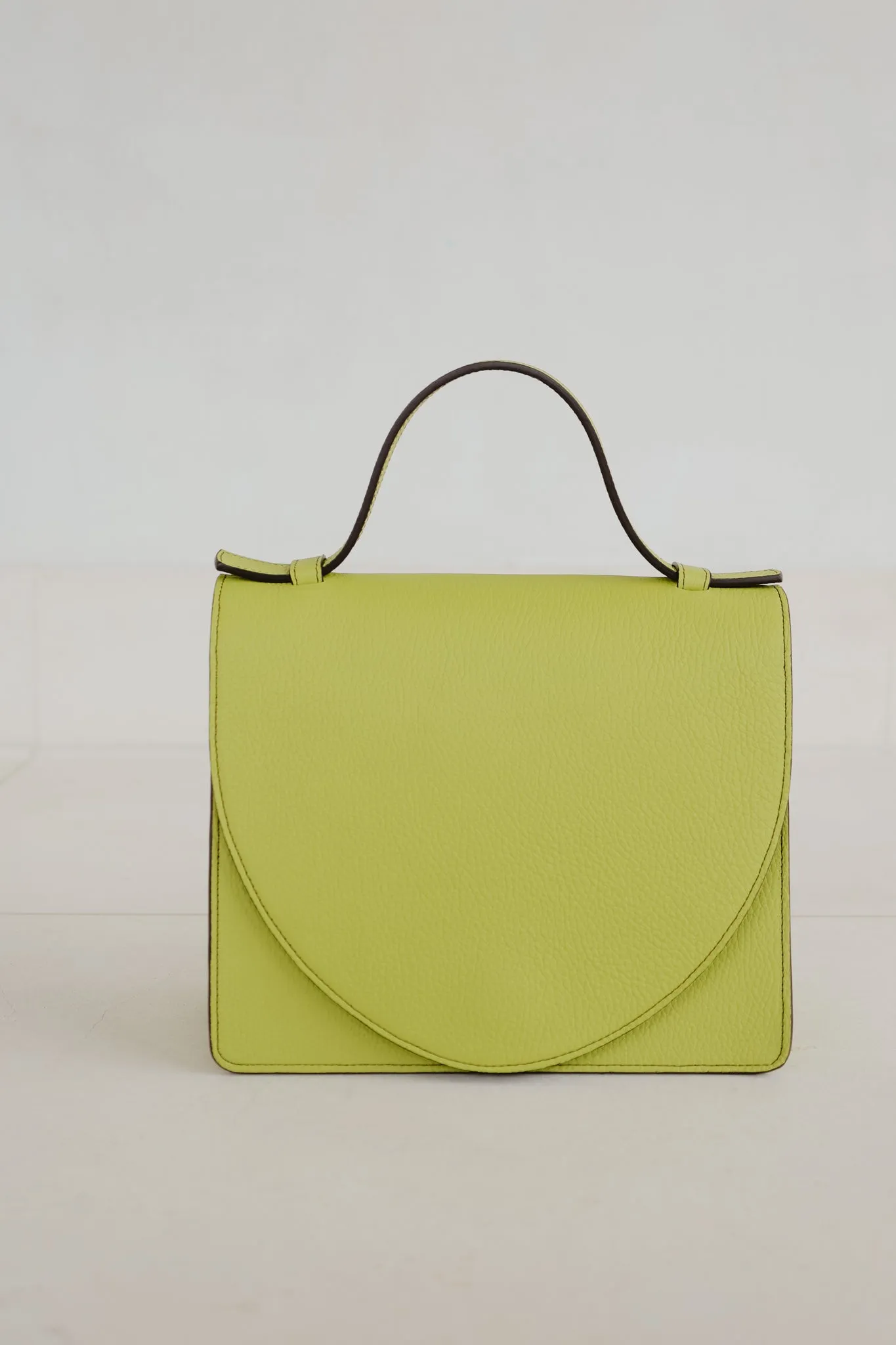 Mini Briefcase | Stitched Lime / Ebony Structured