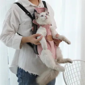 Portable Canvas Cat Backpack for Spring Outing