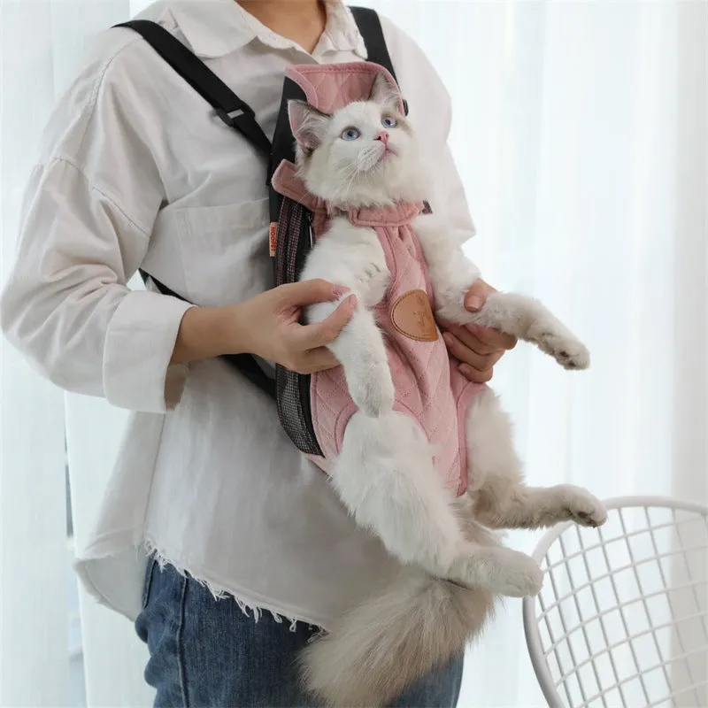 Portable Canvas Cat Backpack for Spring Outing