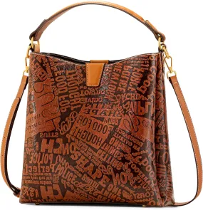 Satchel Handbags for Women Vintage Shoulder Purses PU Leather Top Handle Tote Bag with Adjustable Strap