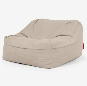 Sloucher Bean Bag Chair - Linen Look Cream