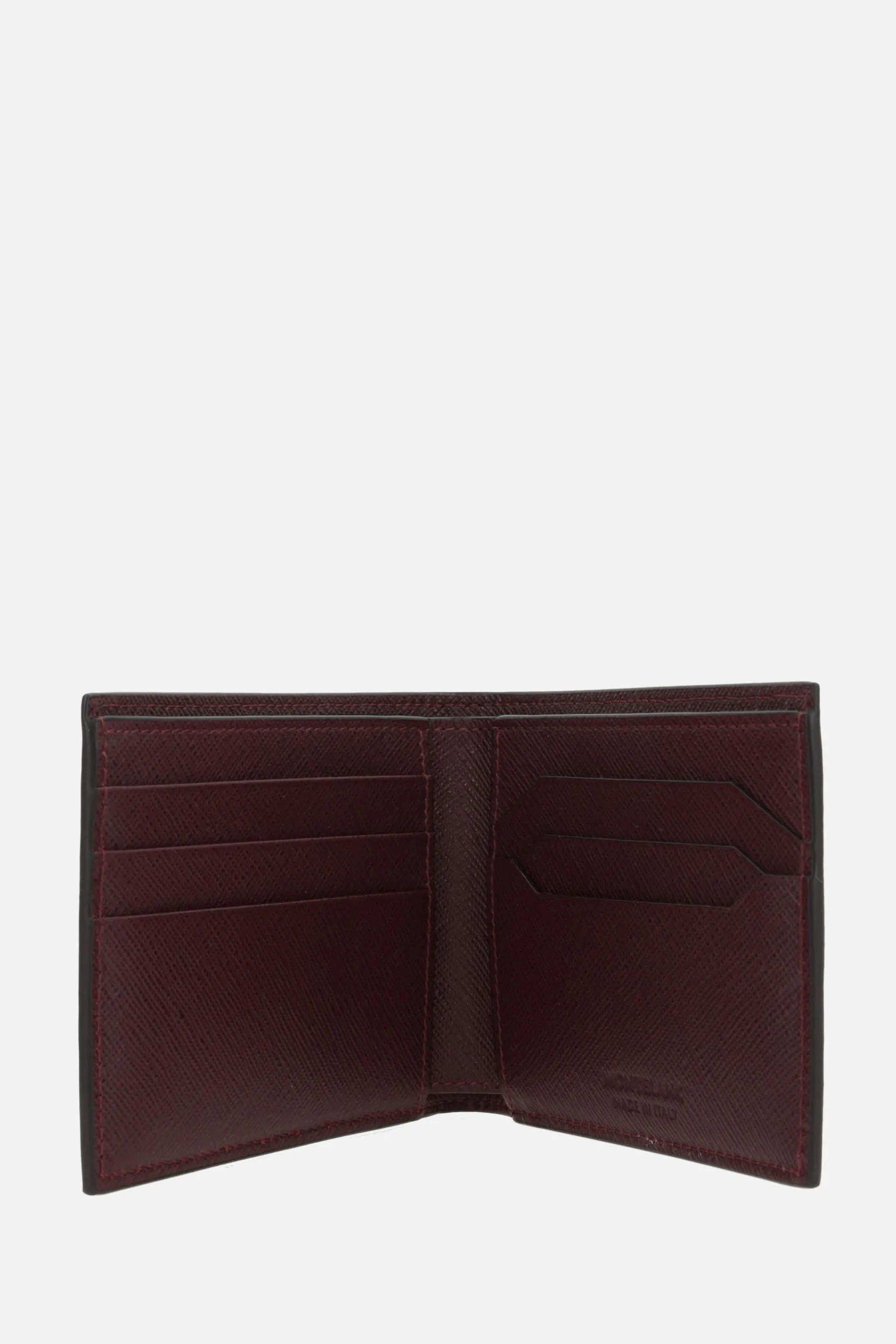 Textured Pattern Leather Billfold Wallet