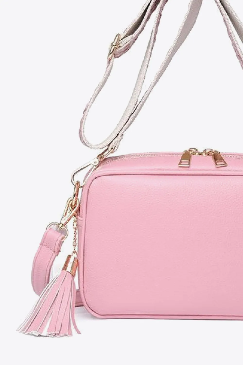 Vegan Leather Tassel Crossbody Bag