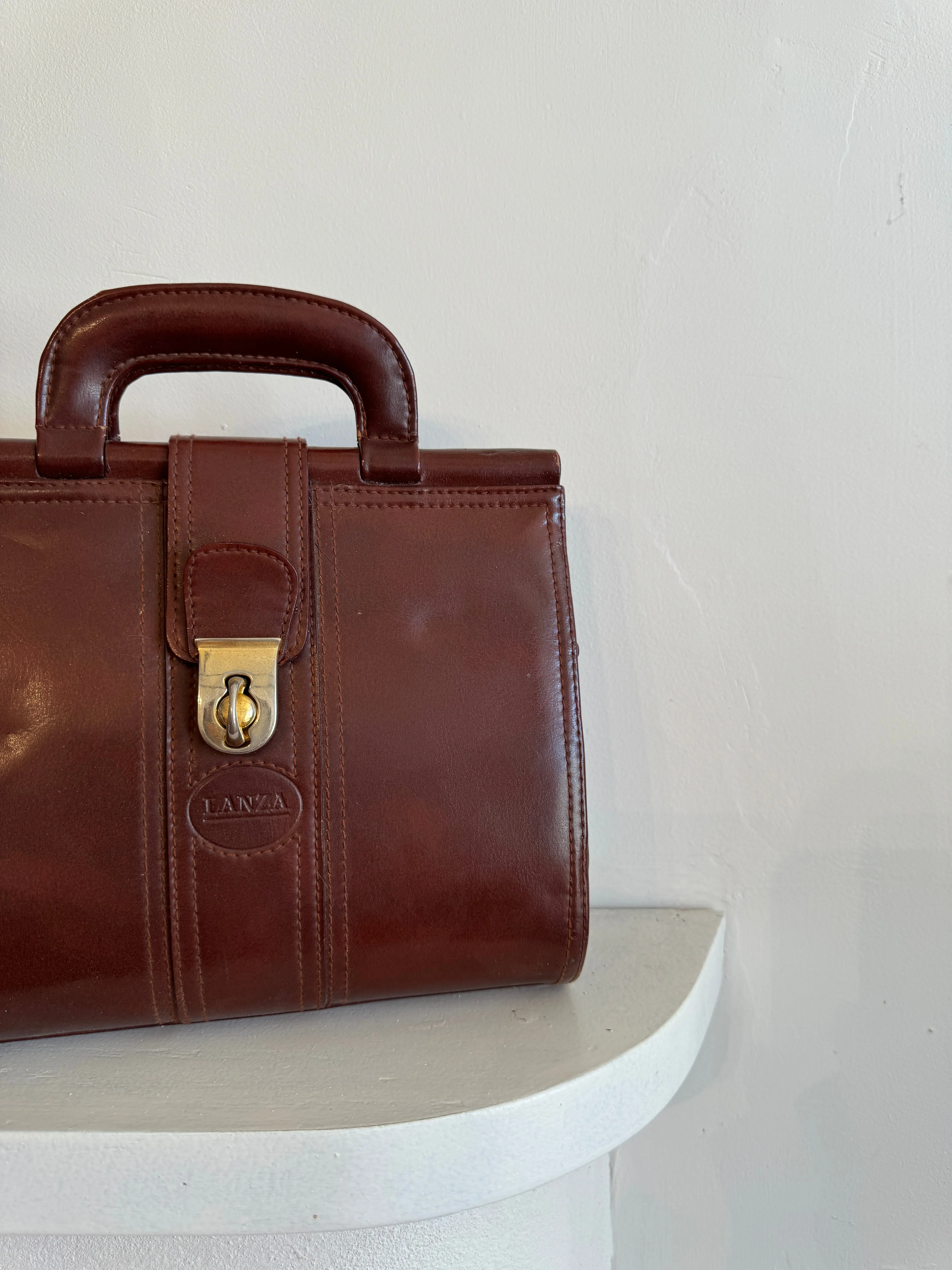 Vintage Leather Petite Briefcase